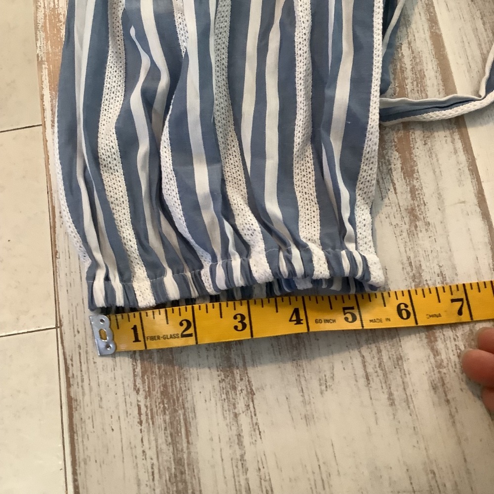 Tommy Hilfiger Women Blue Striped V-Neck Wrap Dress‎ Large - Picture 12 of 12